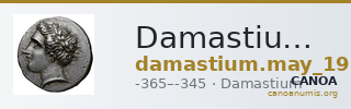 Damastium May 1939 Group VII tetradrachms — CANOA
