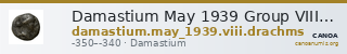 Damastium May 1939 Group VIII drachms — CANOA
