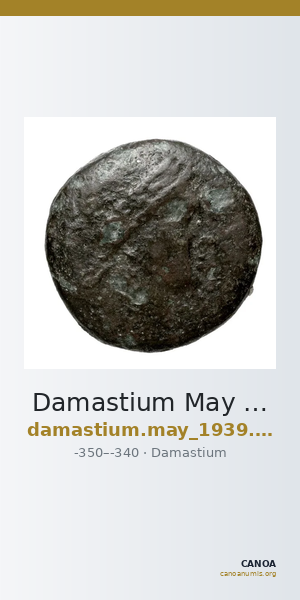 Damastium May 1939 Group VIII tetradrachms — CANOA