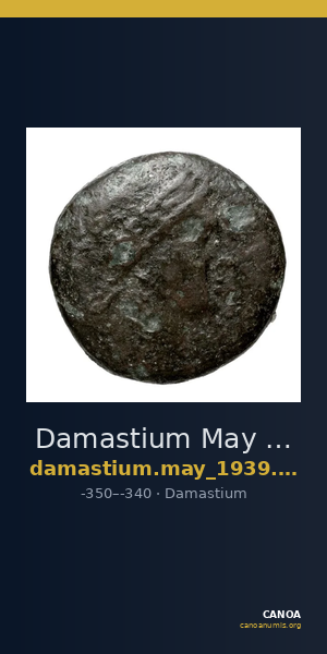 Damastium May 1939 Group VIII tetradrachms — CANOA