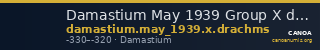 Damastium May 1939 Group X drachms — CANOA