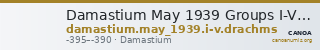 Damastium May 1939 Groups I-V drachms — CANOA