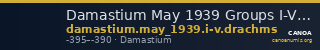 Damastium May 1939 Groups I-V drachms — CANOA