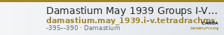 Damastium May 1939 Groups I-V tetradrachms — CANOA