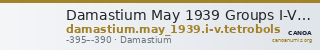 Damastium May 1939 Groups I-V tetrobols — CANOA
