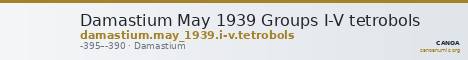 Damastium May 1939 Groups I-V tetrobols — CANOA