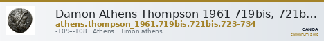 Damon Athens Thompson 1961 719bis, 721bis, 723-734 — CANOA