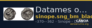 Datames of Cappadocia Sinope SNG BM Black Sea 1447A — CANOA