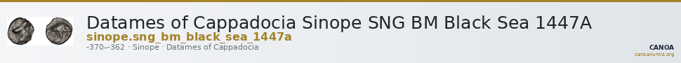 Datames of Cappadocia Sinope SNG BM Black Sea 1447A — CANOA