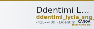 Ddentimi Lycia SNG Copenhagen Supplement 464 — CANOA