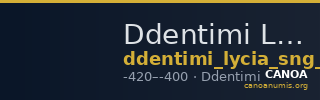 Ddentimi Lycia SNG Copenhagen Supplement 464 — CANOA