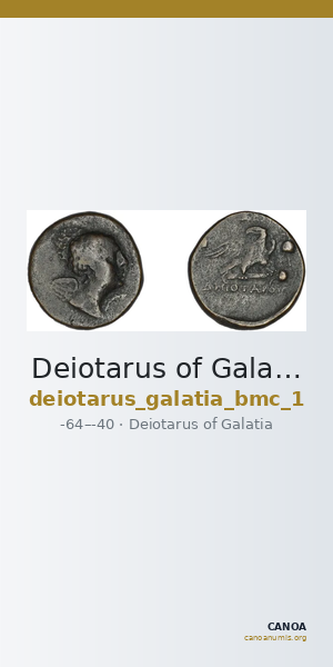 Deiotarus of Galatia Galatia BMC Deiotarus 1 — CANOA