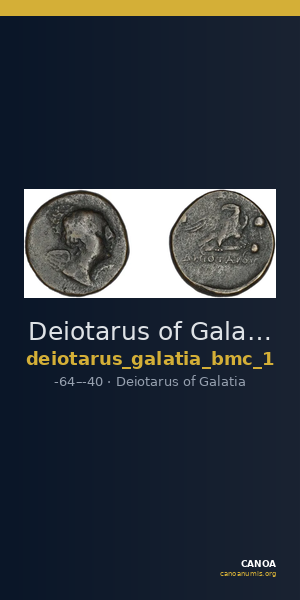 Deiotarus of Galatia Galatia BMC Deiotarus 1 — CANOA