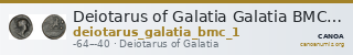 Deiotarus of Galatia Galatia BMC Deiotarus 1 — CANOA
