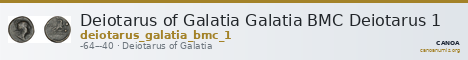 Deiotarus of Galatia Galatia BMC Deiotarus 1 — CANOA