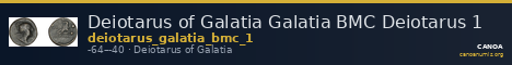 Deiotarus of Galatia Galatia BMC Deiotarus 1 — CANOA