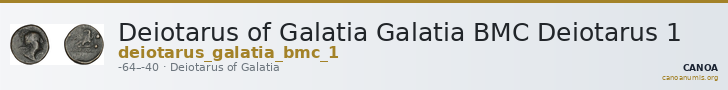 Deiotarus of Galatia Galatia BMC Deiotarus 1 — CANOA