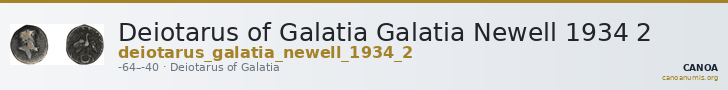 Deiotarus of Galatia Galatia Newell 1934 2 — CANOA