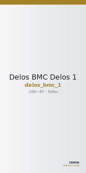 Delos BMC Delos 1 — CANOA