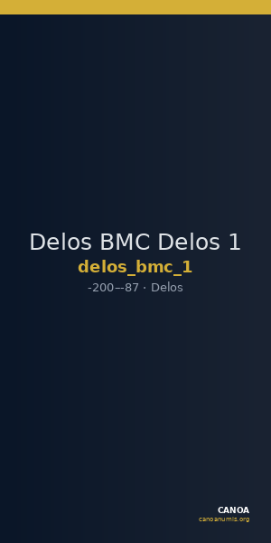 Delos BMC Delos 1 — CANOA