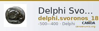 Delphi Svoronos 1896 9; 20; 22-4; 26; 28-9; 31 — CANOA