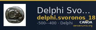 Delphi Svoronos 1896 9; 20; 22-4; 26; 28-9; 31 — CANOA