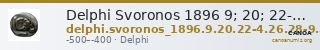 Delphi Svoronos 1896 9; 20; 22-4; 26; 28-9; 31 — CANOA