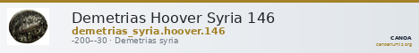 Demetrias Hoover Syria 146 — CANOA