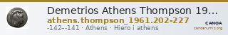 Demetrios Athens Thompson 1961 202-227 — CANOA