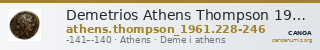 Demetrios Athens Thompson 1961 228-246 — CANOA