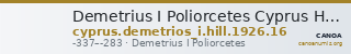 Demetrius I Poliorcetes Cyprus Hill 1926 16 — CANOA
