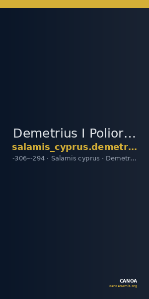 Demetrius I Poliorcetes Salamis BMC Salamis 86-89 — CANOA
