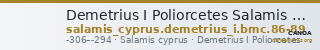 Demetrius I Poliorcetes Salamis BMC Salamis 86-89 — CANOA