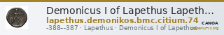 Demonicus I of Lapethus Lapethus BMC Citium 74 — CANOA