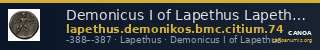 Demonicus I of Lapethus Lapethus BMC Citium 74 — CANOA
