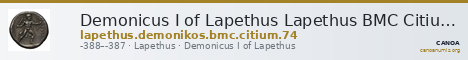Demonicus I of Lapethus Lapethus BMC Citium 74 — CANOA