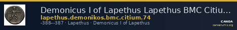 Demonicus I of Lapethus Lapethus BMC Citium 74 — CANOA