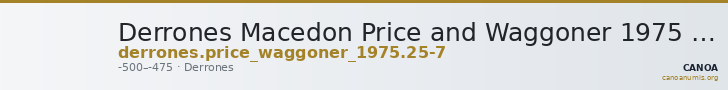 Derrones Macedon Price and Waggoner 1975 25-27 — CANOA