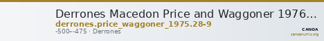 Derrones Macedon Price and Waggoner 1976 28-29 — CANOA