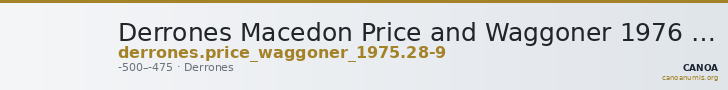 Derrones Macedon Price and Waggoner 1976 28-29 — CANOA
