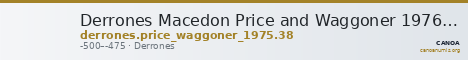 Derrones Macedon Price and Waggoner 1976 38 — CANOA