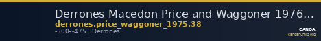 Derrones Macedon Price and Waggoner 1976 38 — CANOA