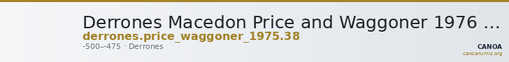 Derrones Macedon Price and Waggoner 1976 38 — CANOA