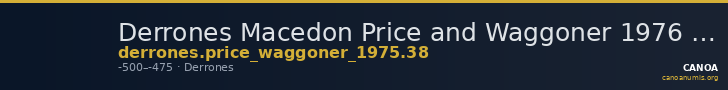 Derrones Macedon Price and Waggoner 1976 38 — CANOA