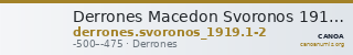 Derrones Macedon Svoronos 1919 1-2 — CANOA