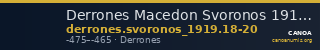 Derrones Macedon Svoronos 1919 18-20 — CANOA