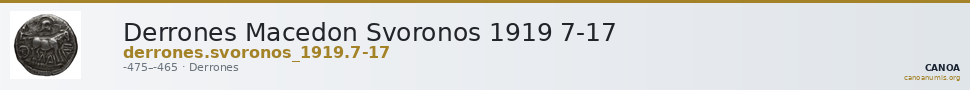 Derrones Macedon Svoronos 1919 7-17 — CANOA