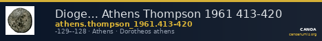Dioge… Athens Thompson 1961 413-420 — CANOA