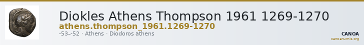 Diokles Athens Thompson 1961 1269-1270 — CANOA