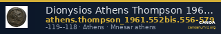 Dionysios Athens Thompson 1961 552bis-579 — CANOA
